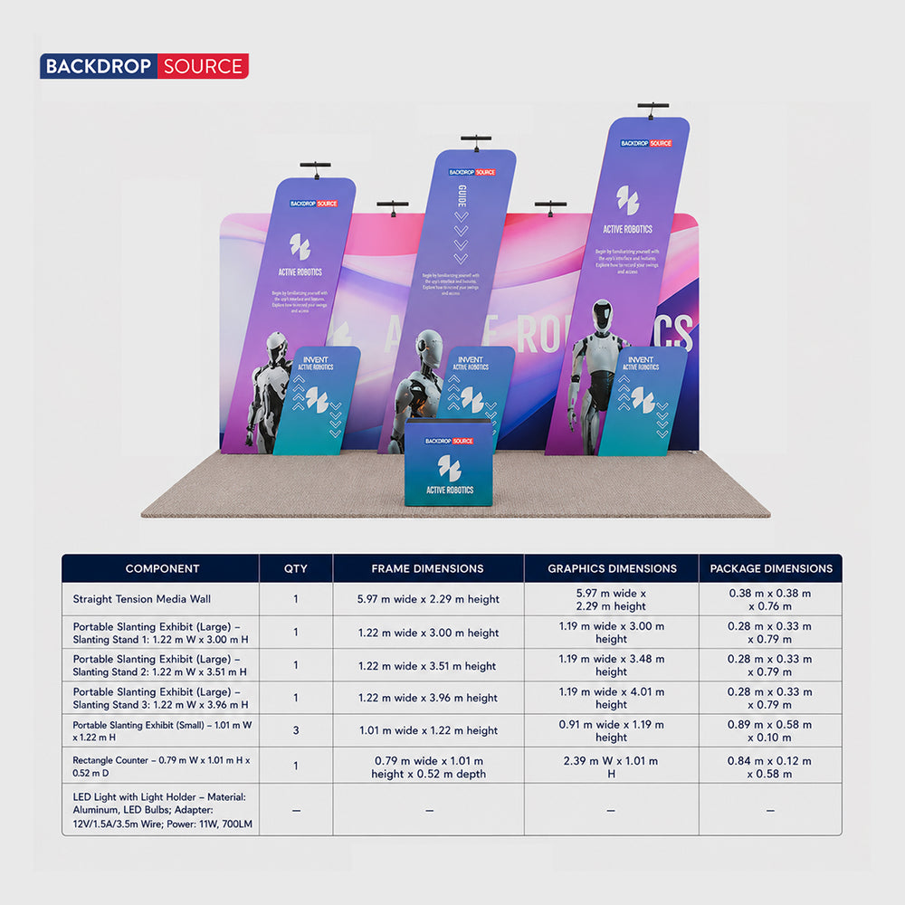 Portable Exhibit Display 6m x 3m - Model 19
