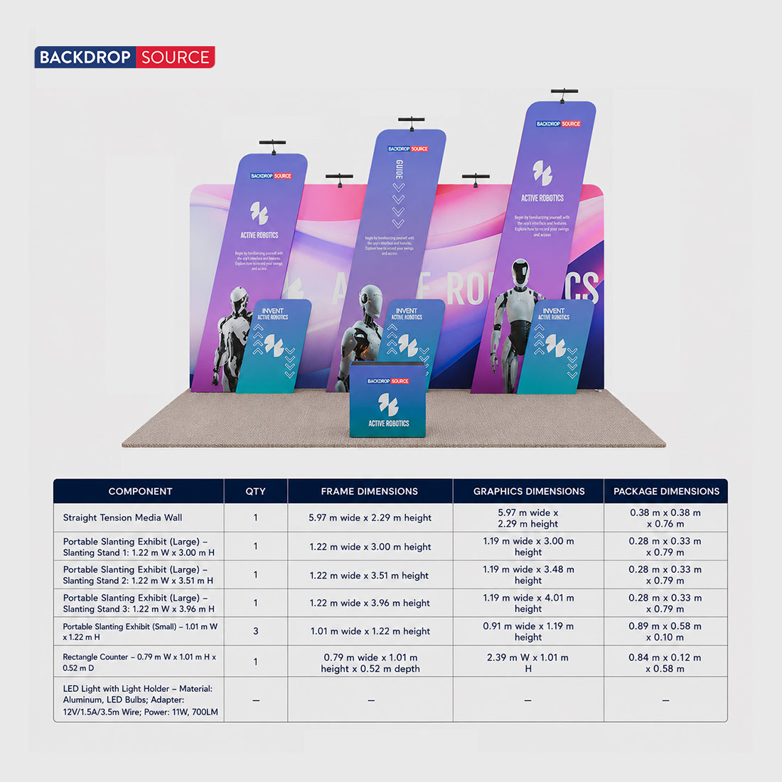 Portable Exhibit Display 6m x 3m - Model 19