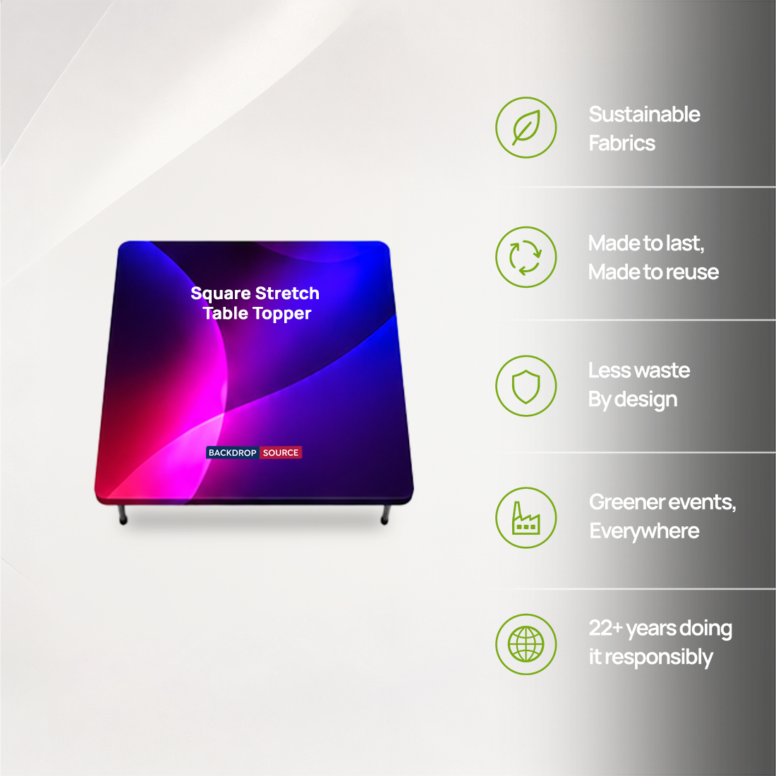 Square Stretch Table Topper