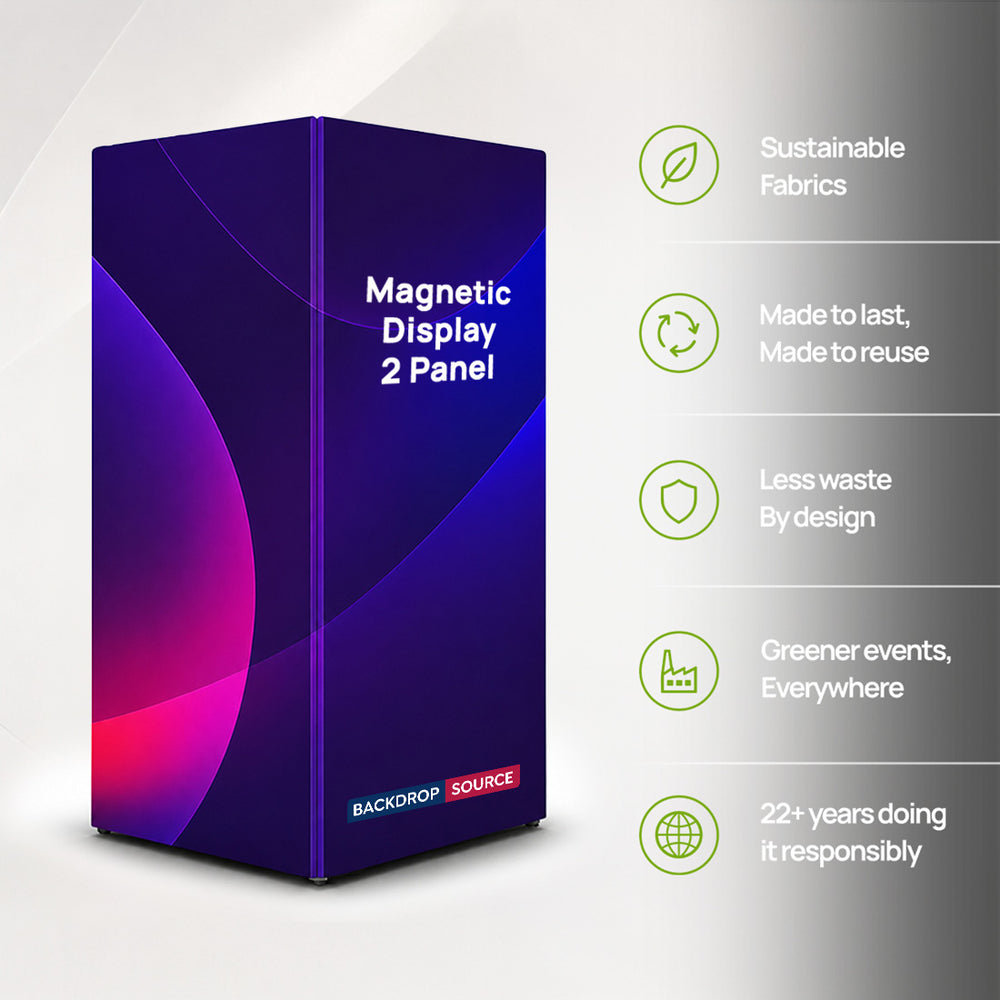 Fabric Magnetic Partition Display – 2 Panel