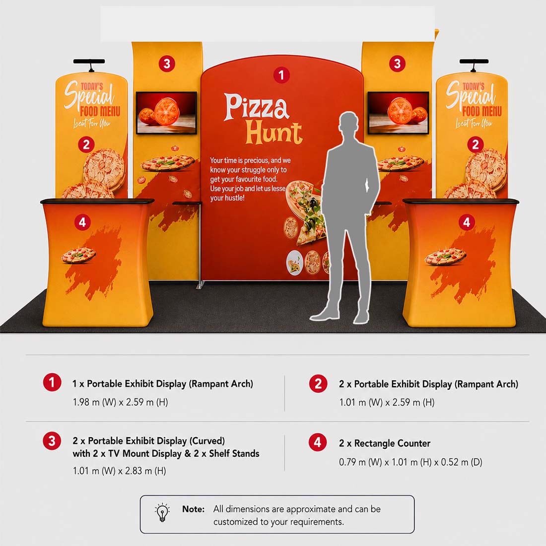 Portable Exhibit Display 3m x 6m - Model 10