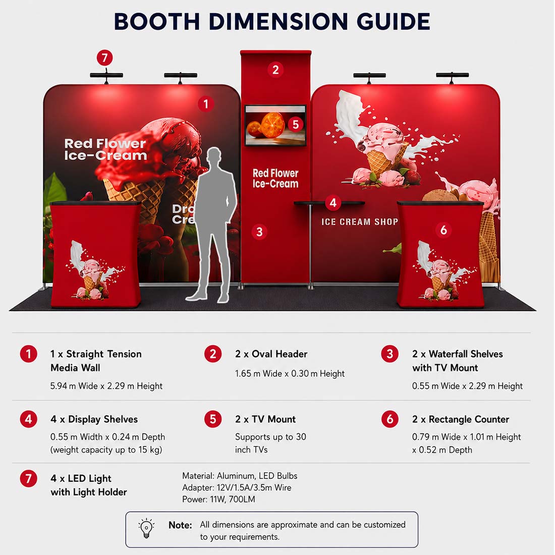 Portable Exhibit Display 3m x 6m - Model 16
