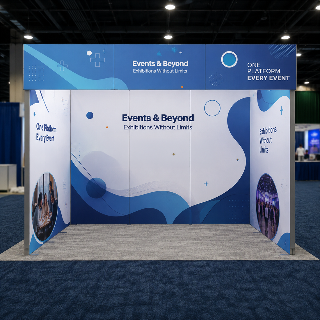 3m Folding SEG Straight Backwall Display