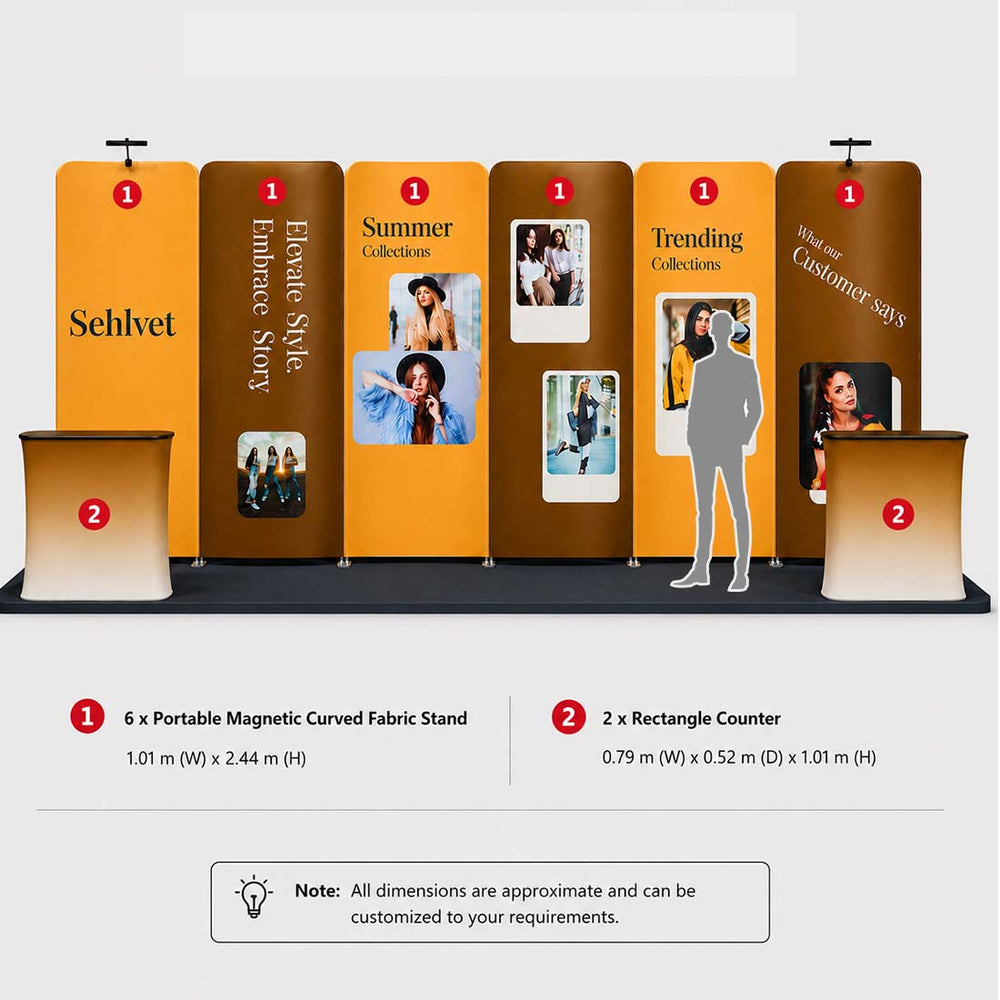 Portable Exhibit Display 3m x 6m - Model 17
