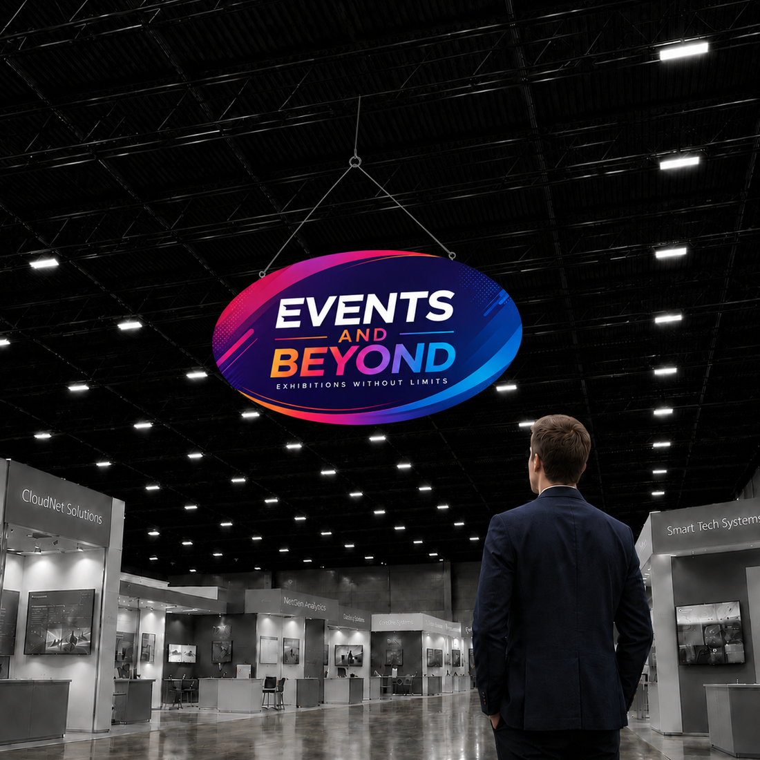 Sky Tube Ellipse Hanging Banner