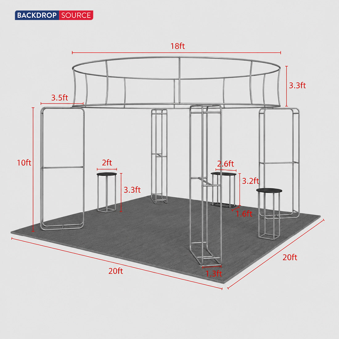 Modular Booth Kits 6m x 6m - Model 22