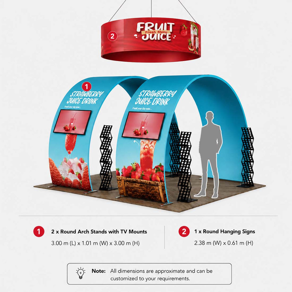 Portable Exhibit Display 3m x 6m - Model 9