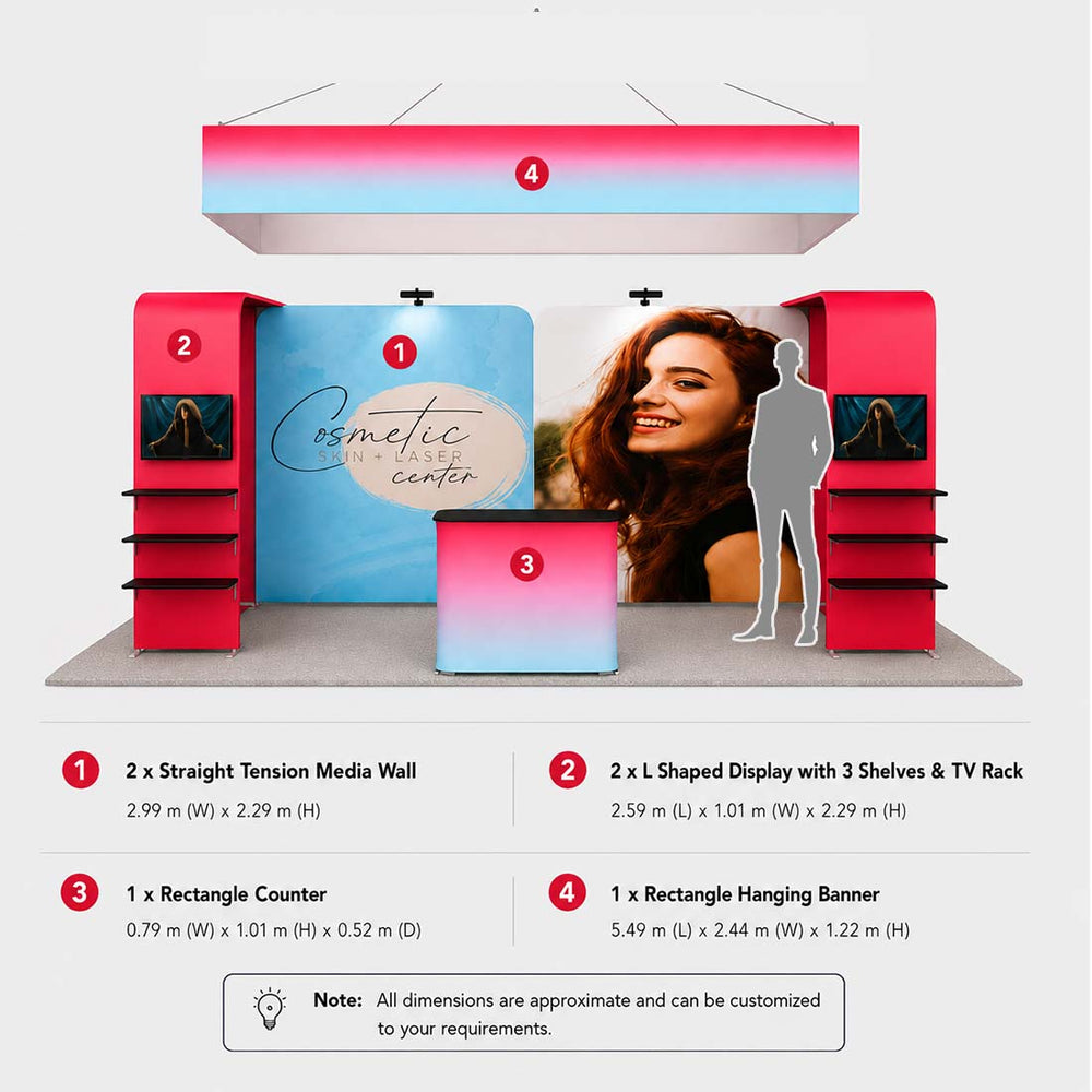Portable Exhibit Display 3m x 6m - Model 15