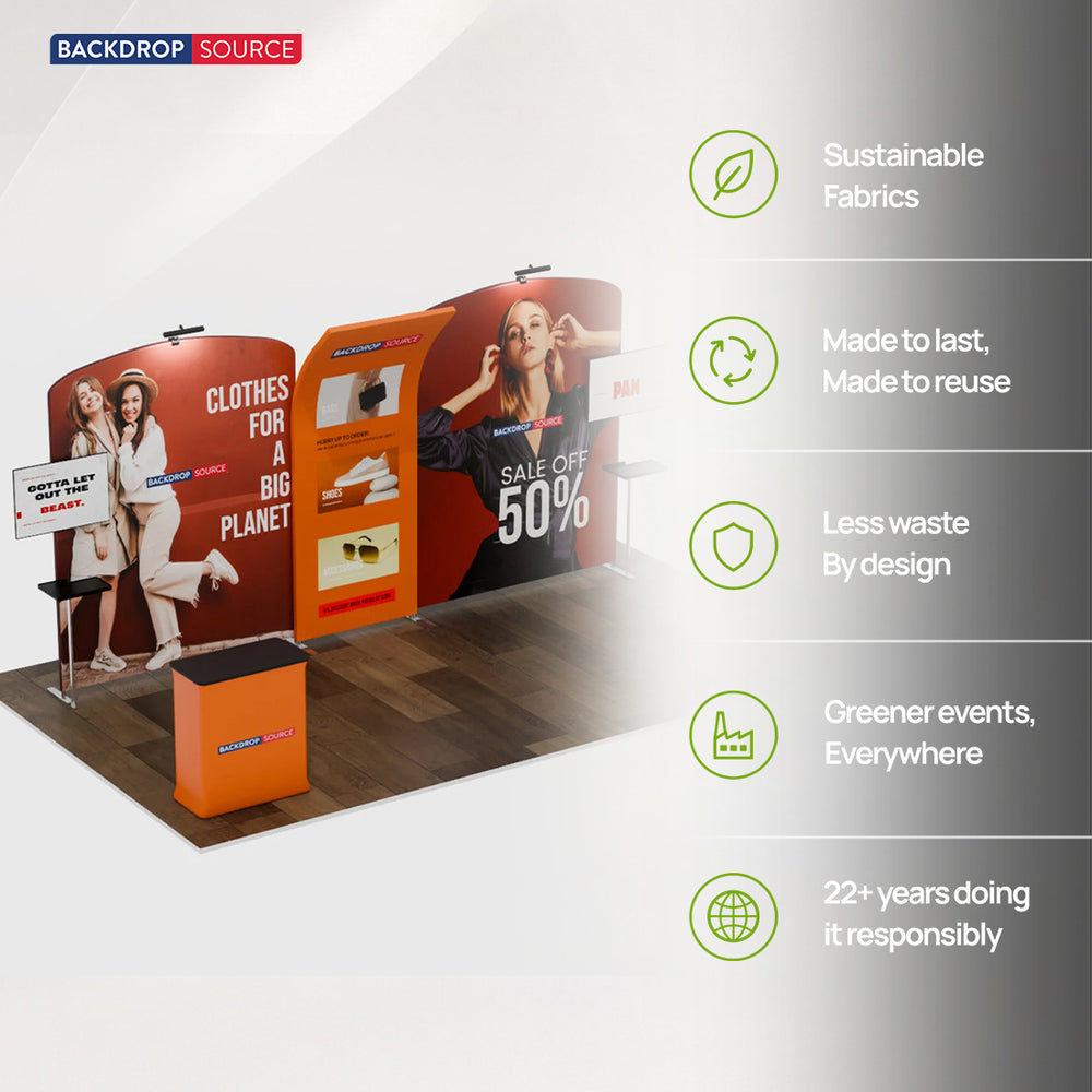 Portable Exhibit Display 6m x 3m - Model 9