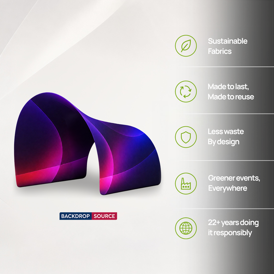 Tunnel Shaped Fabric Display