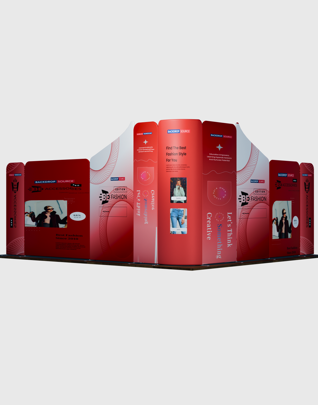 Magnetic Fabric Booth Display - Model 5 (4 x 4m)