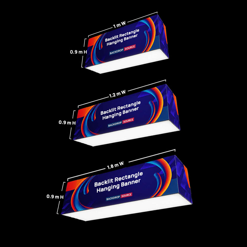 Backlit Rectangle Hanging Banner
