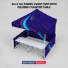 3m x 3m Fabric Canopy Kit A4 with Folding Table