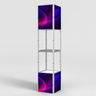 Square Portable Aluminum Spiral Tower Display - 5 Layer Shelves
