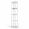 Square Portable Aluminum Spiral Tower Display - 5 Layer Shelves
