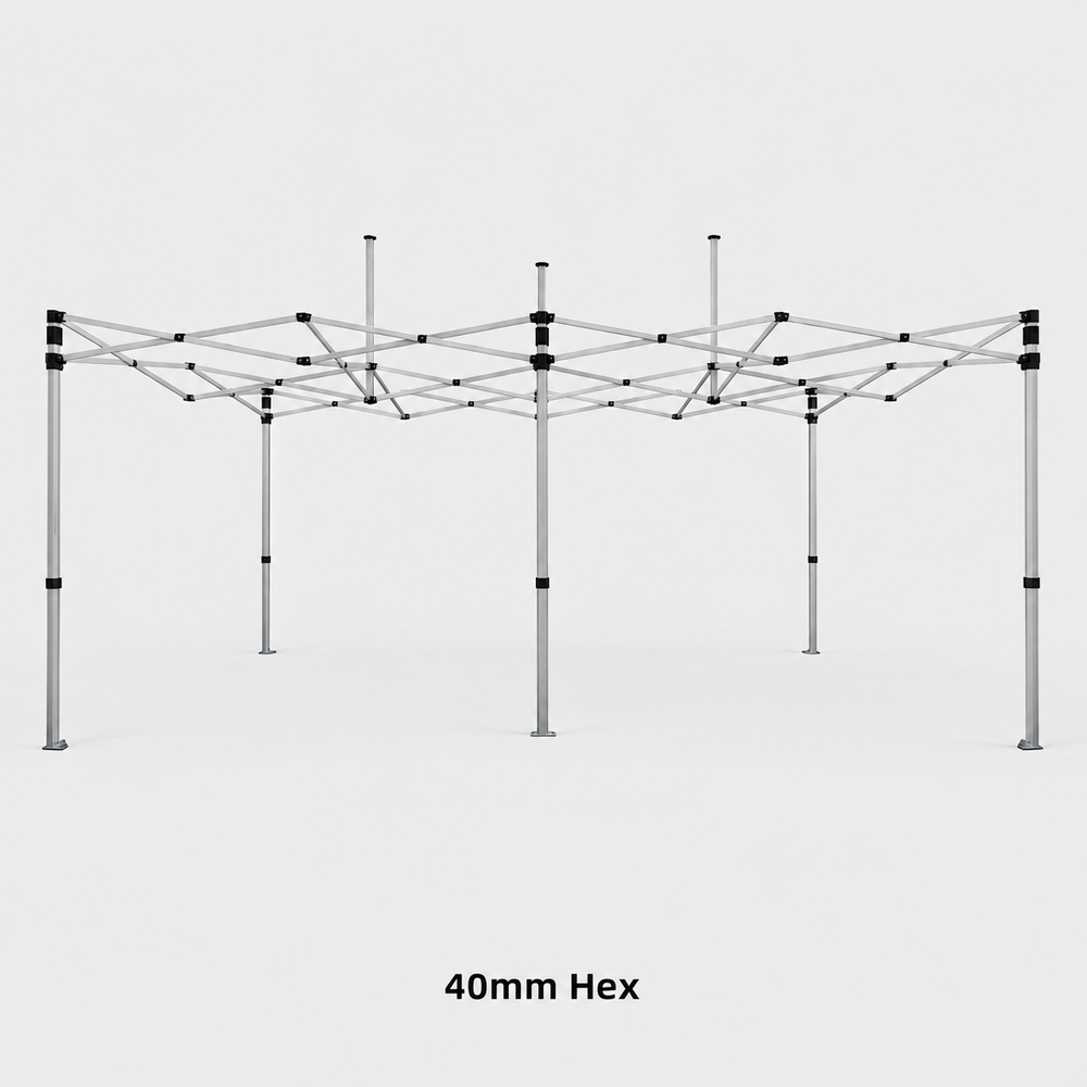6m x 3m Canopy Tent with Peak Flag Kit