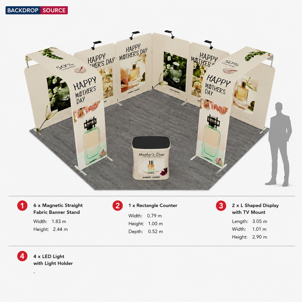 Modular Booth Kits 6m x 6m - Model 19
