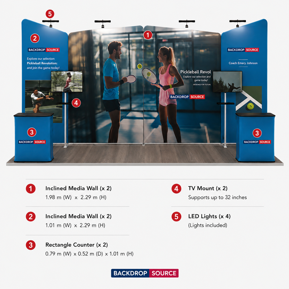 Portable Exhibit Display 6m x 3m - Model 2