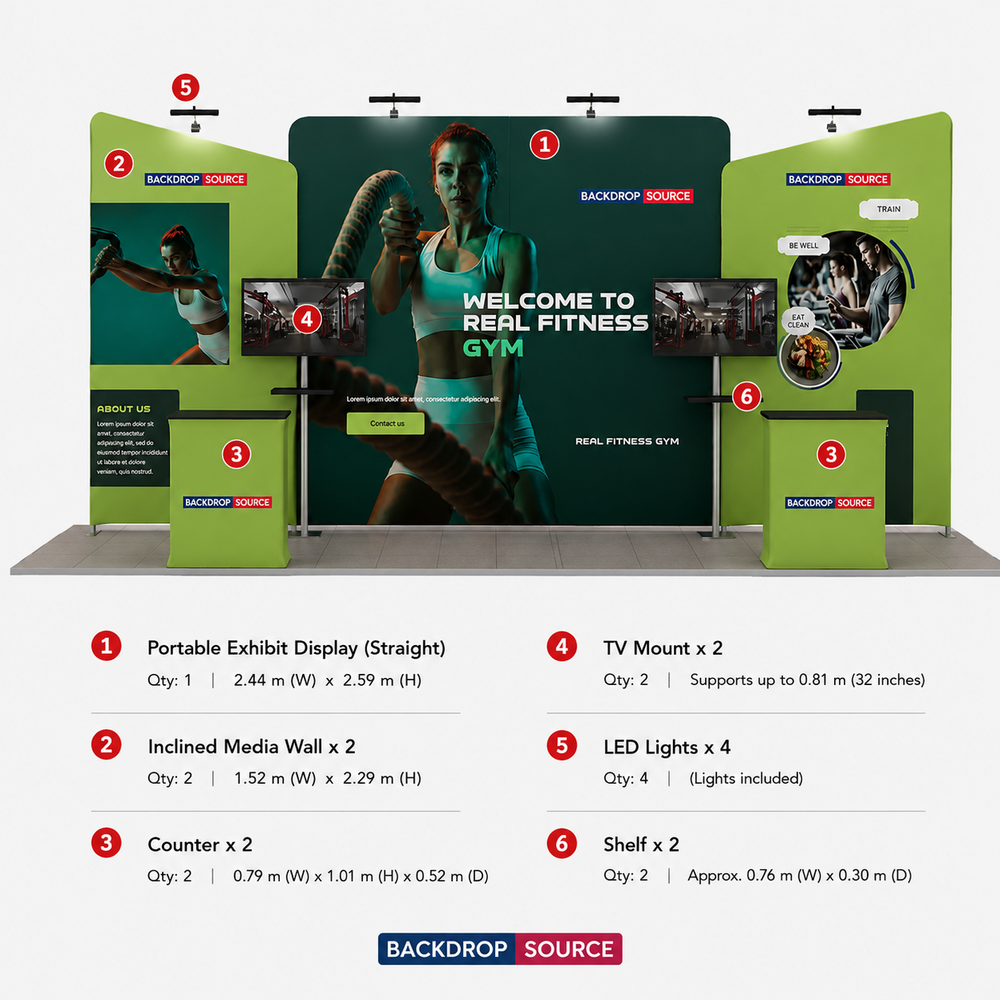 Portable Exhibit Display 6m x 3m - Model 6