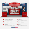 Portable Exhibit Display 6m x 3m - Model 7