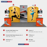 Portable Exhibit Display 6m x 3m - Model 9