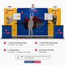 Portable Exhibit Display 6m x 3m - Model 4
