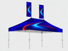 4.5m x 3m Canopy Tent with Peak Flag Kit