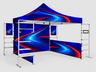 3m x 3m Fabric Canopy Kit A5 with TV Racks & Display Shelves