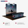 Compact 3x3m Booth Kit with Backwall and Table Cover