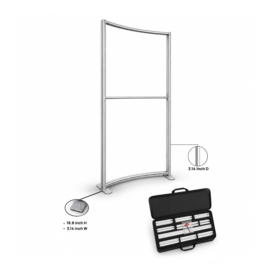 Non-Backlit Curved SEG Fabric Display