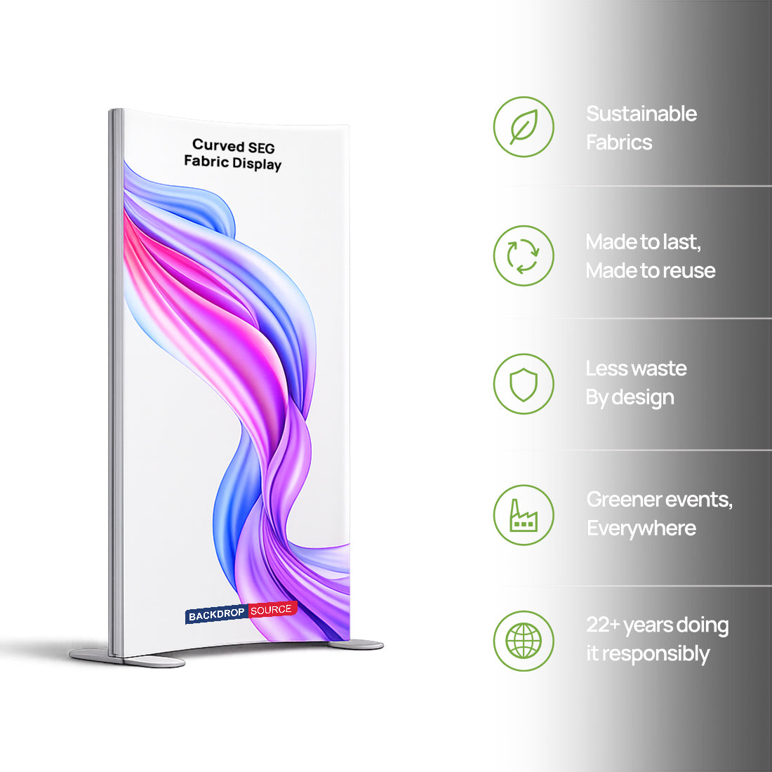 Non-Backlit Curved SEG Fabric Display
