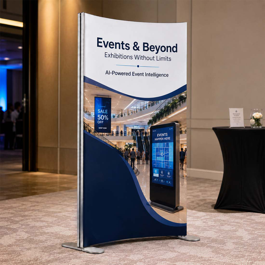 Non-Backlit Curved SEG Fabric Display