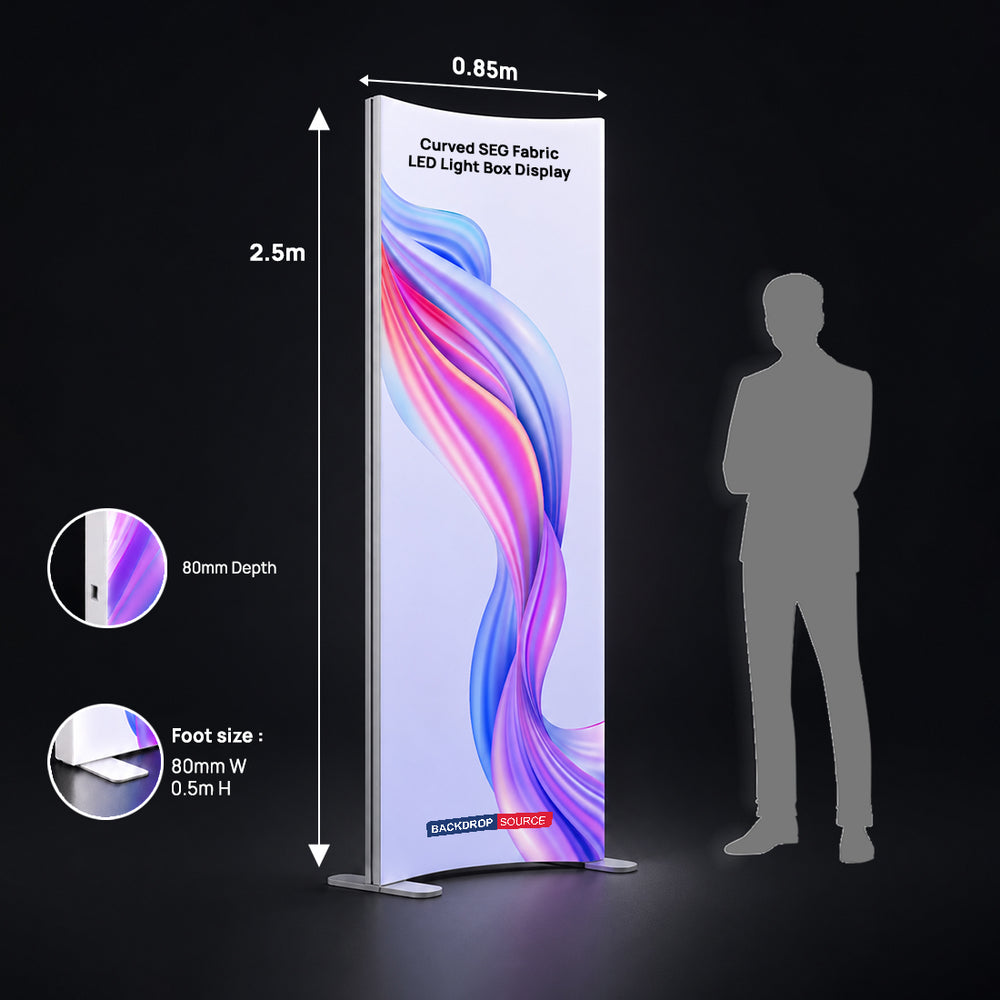 Curved SEG Fabric LED Light Box Display