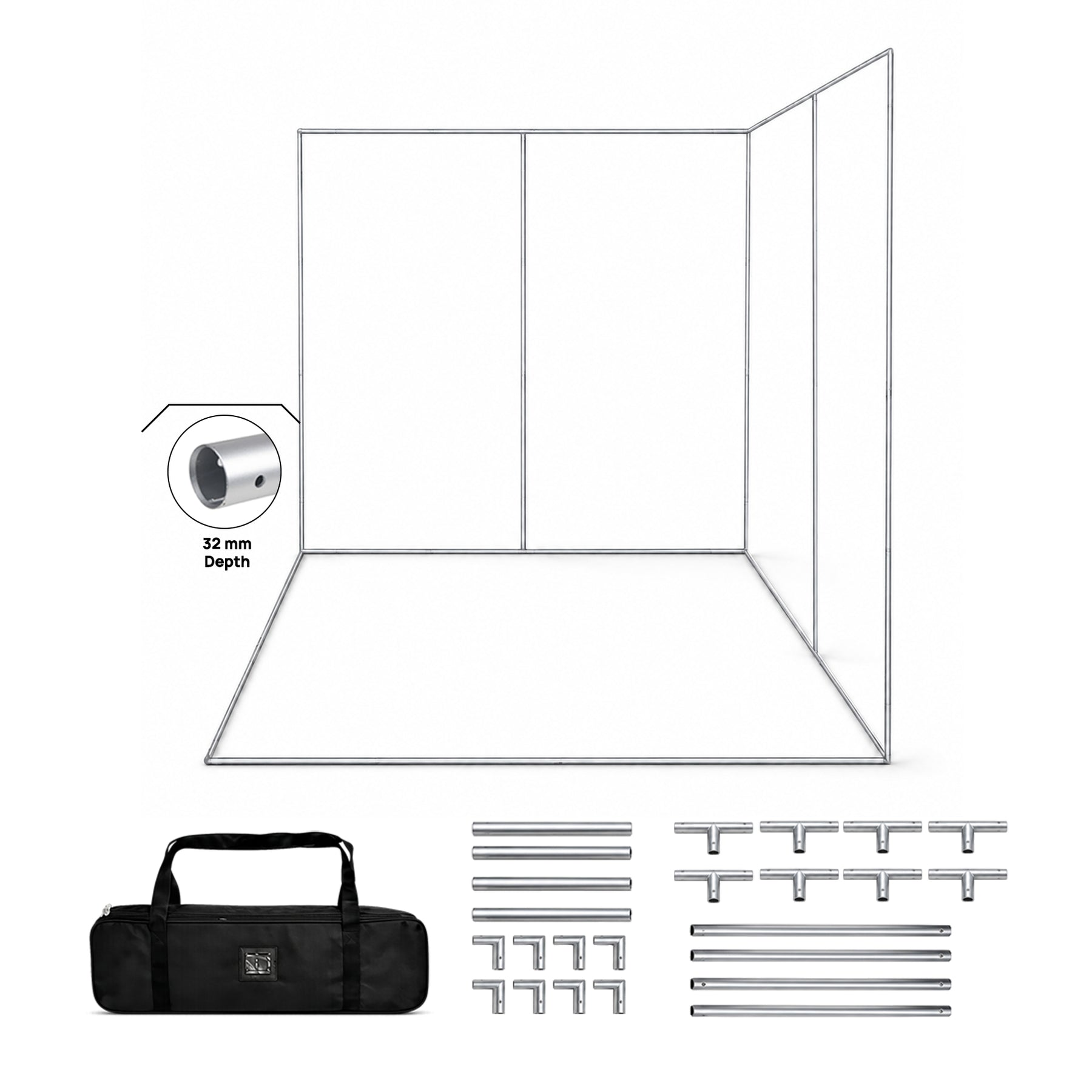Custom Printed Trade Show Corner Booth (2 Walls)