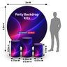 Customized Round Backdrop Kits with Counter for Birthday Parties & Events