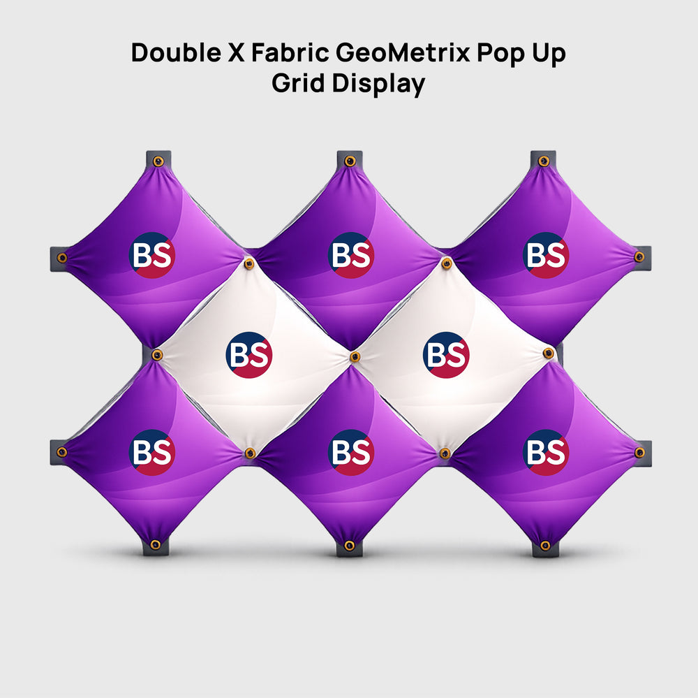 Double X Fabric GeoMetrix Pop Up Grid Display