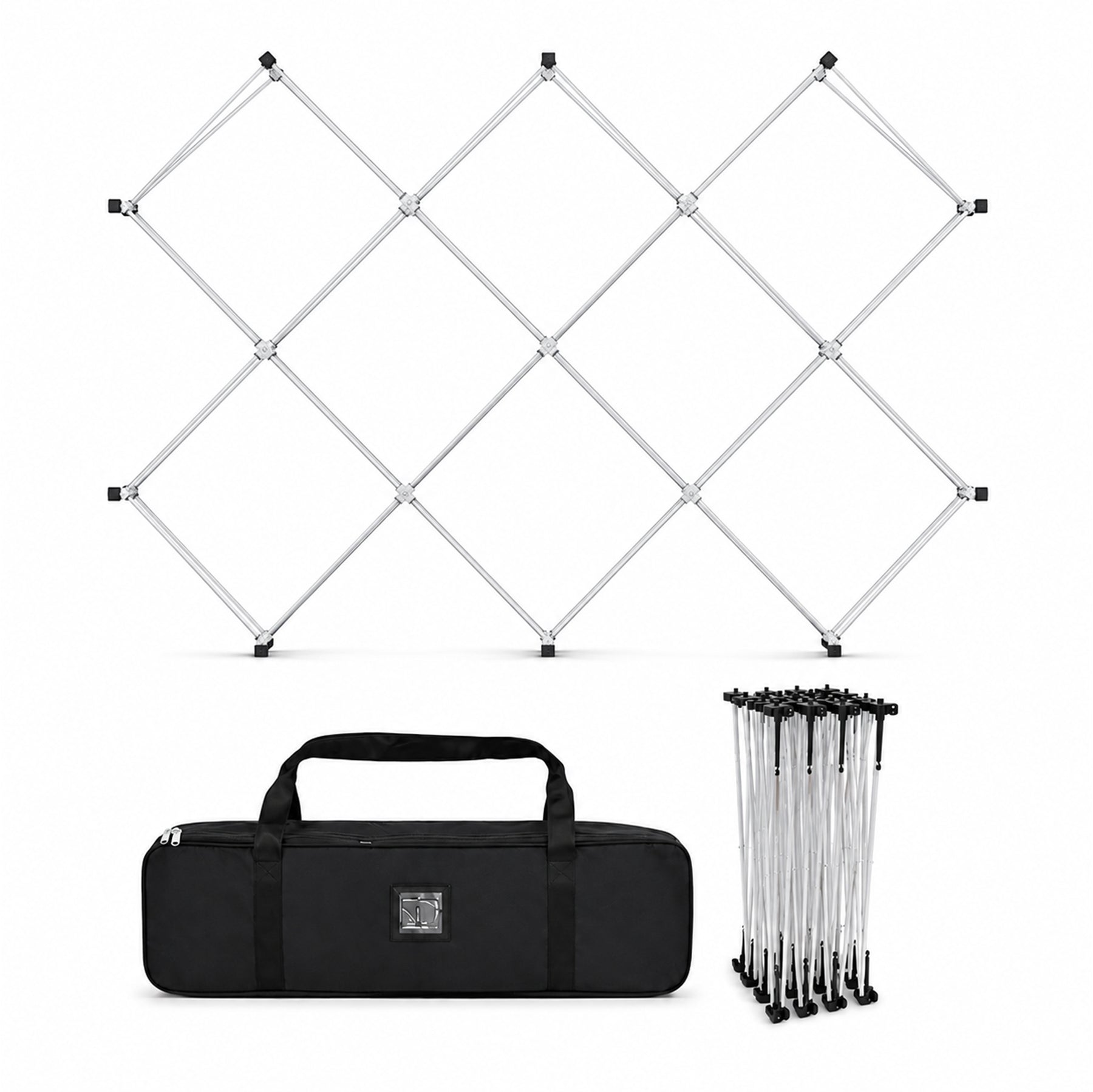 Double X Fabric GeoMetrix Pop Up Grid Display