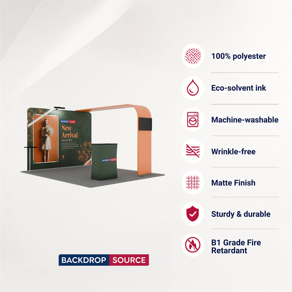 Economy L Arch TV Display Exhibition Kit for 3m Wide Booths