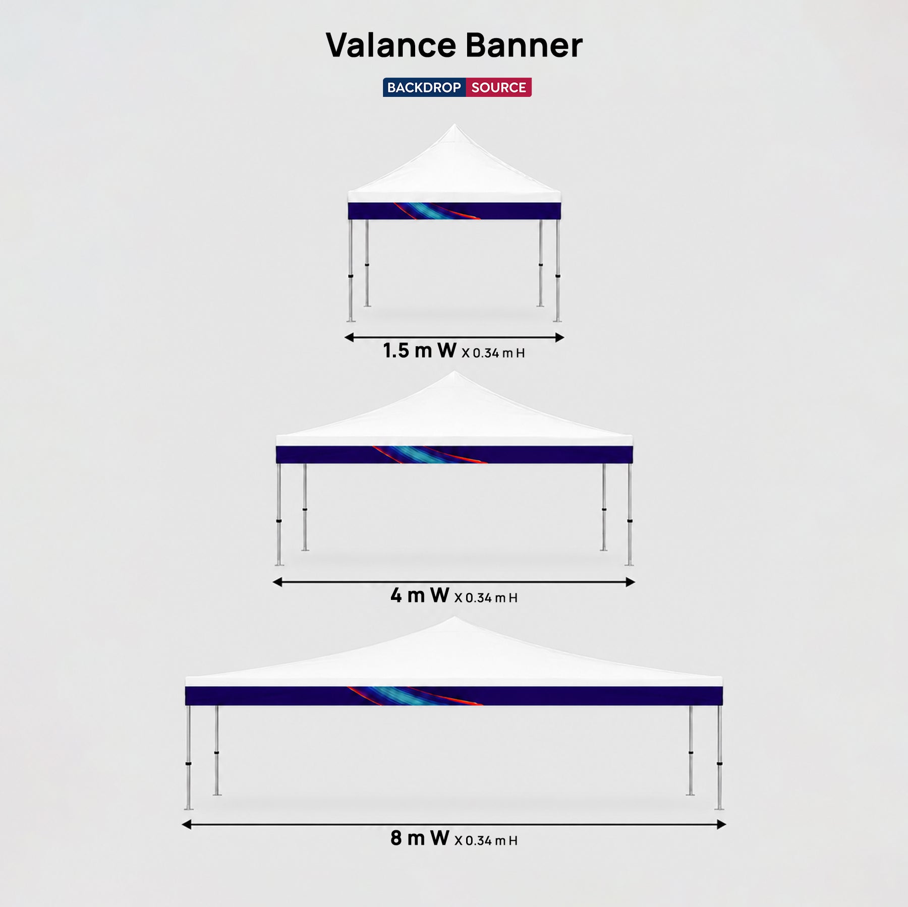 Fabric Canopy Tent Valance Banner Regular price