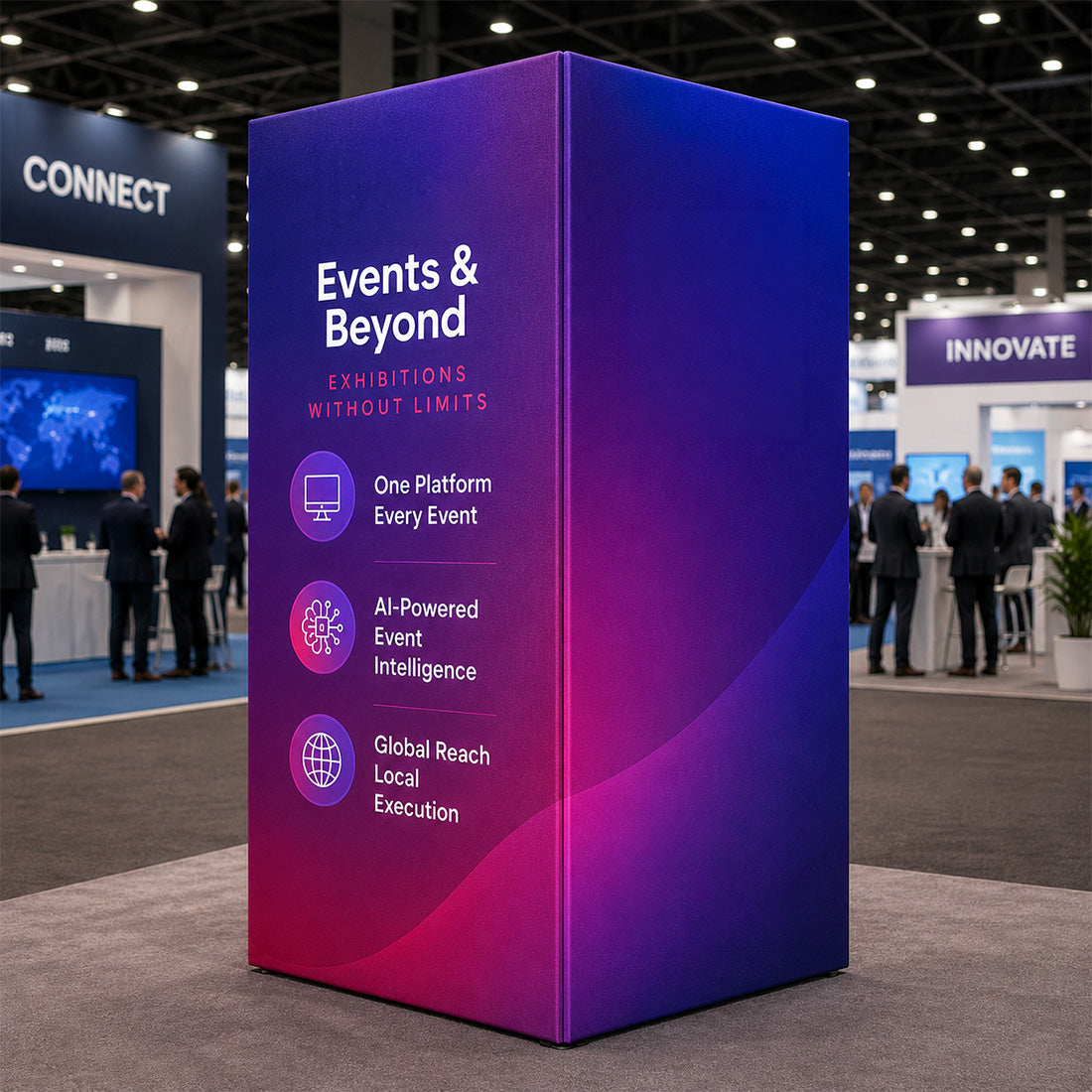 Fabric Magnetic Partition Display – 2 Panel
