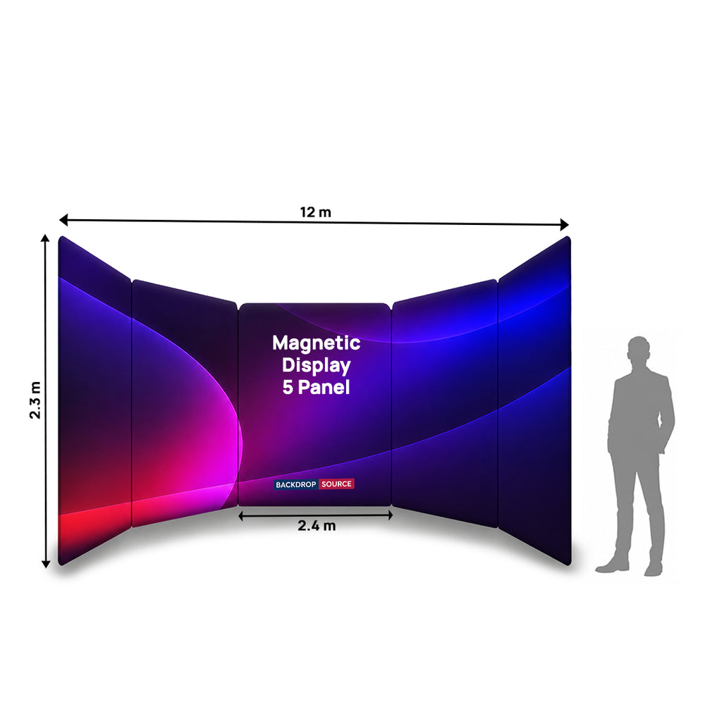 Fabric Magnetic Partition Display – 5 Panel