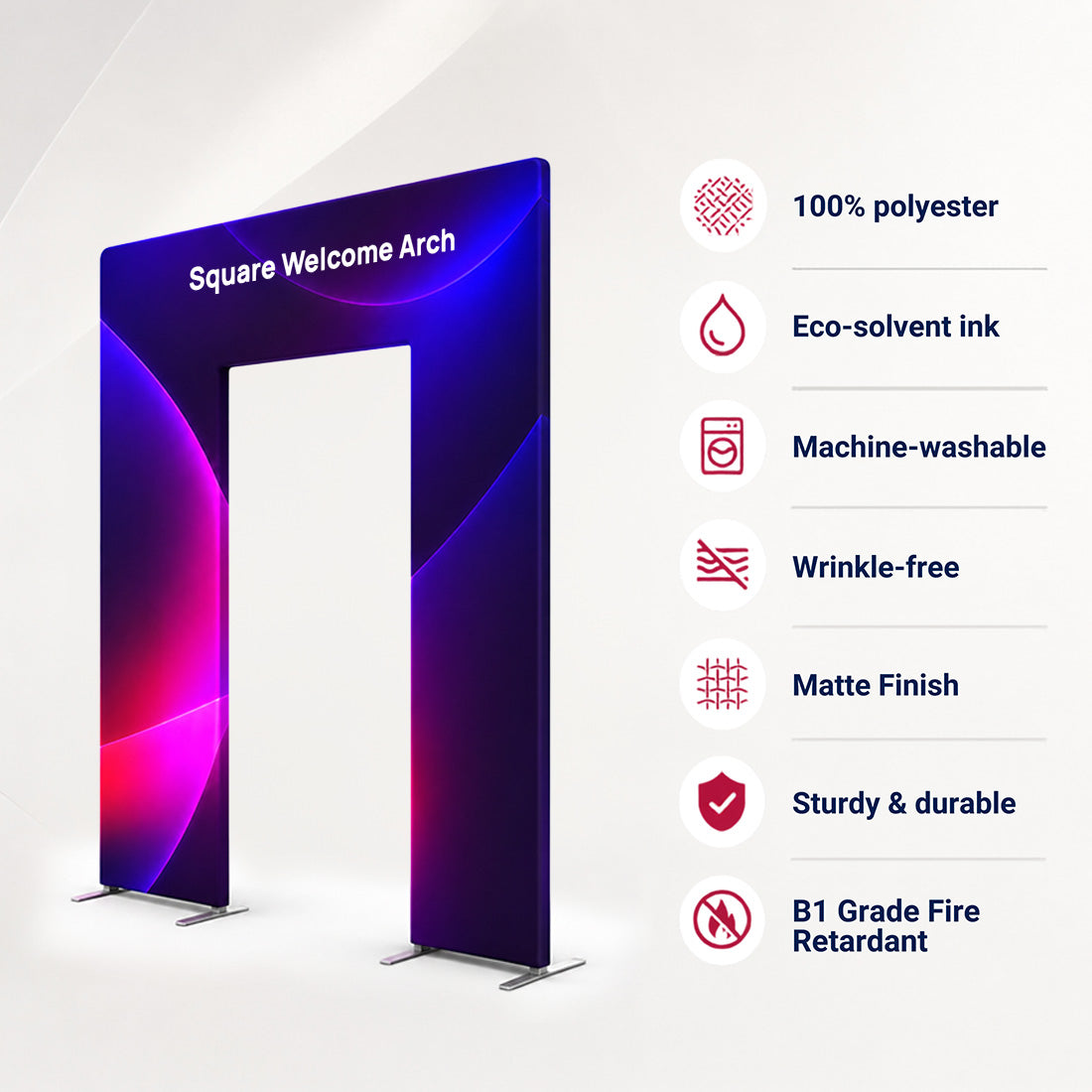 Fabric Square Welcome Arch Stand