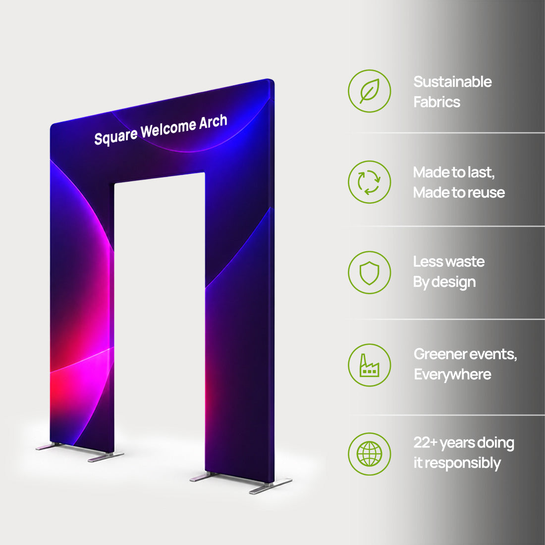 Fabric Square Welcome Arch Stand