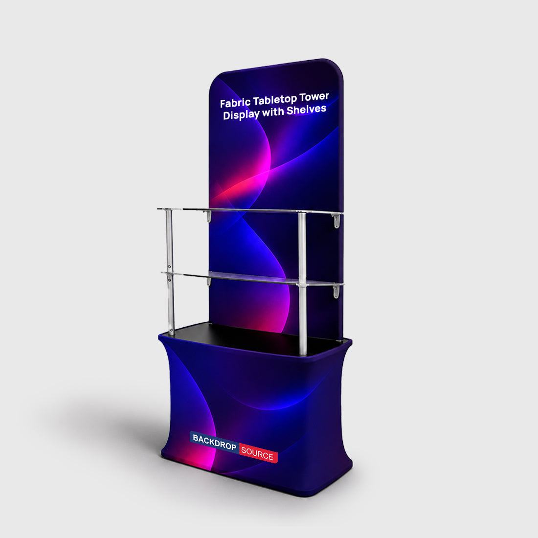 Fabric Tabletop Tower Display with Shelves