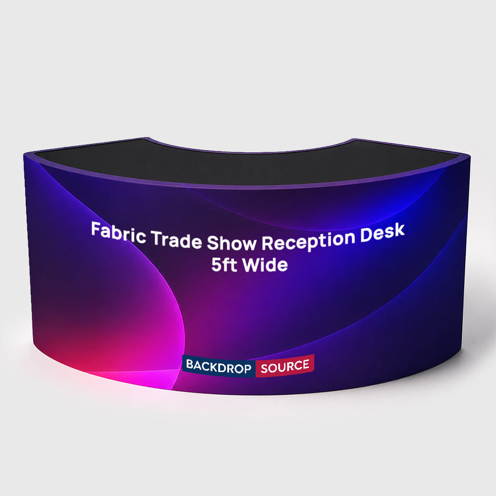 Fabric Trade Show Reception Desk – 1.5m Wide