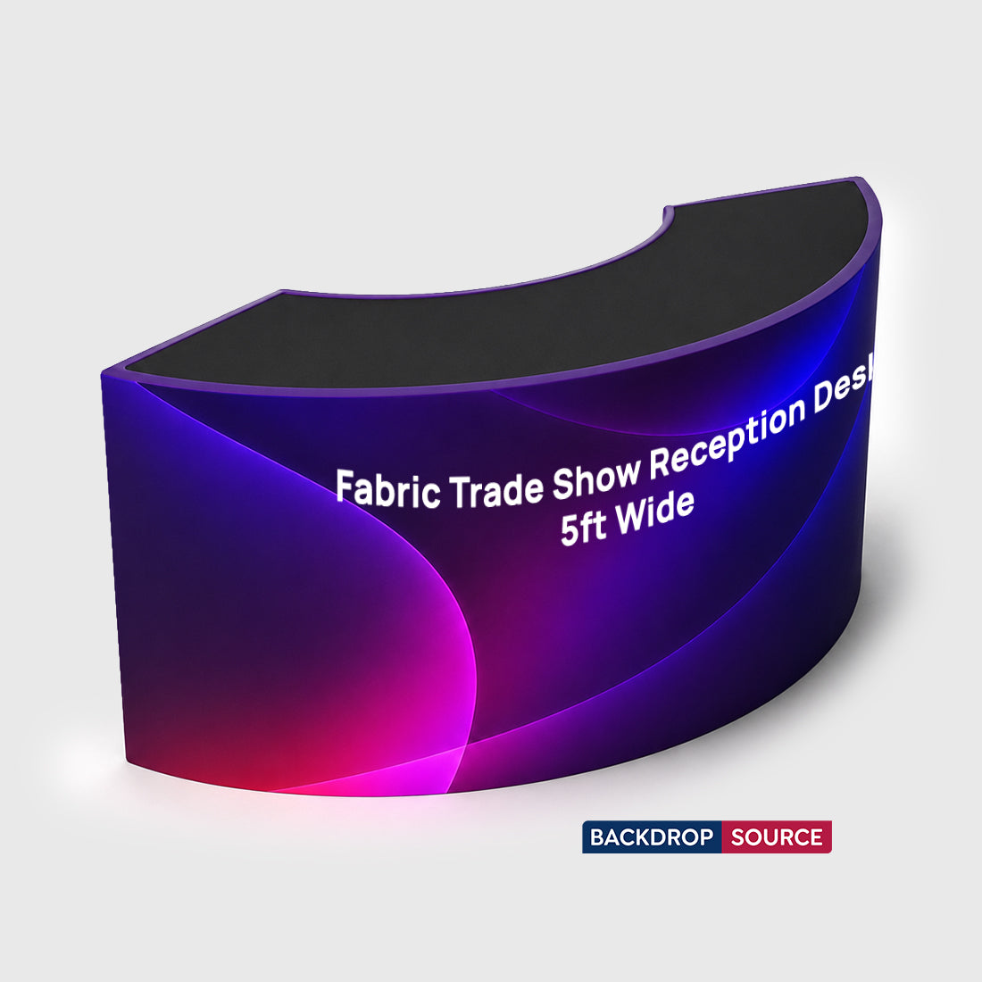Fabric Trade Show Reception Desk – 1.5m Wide