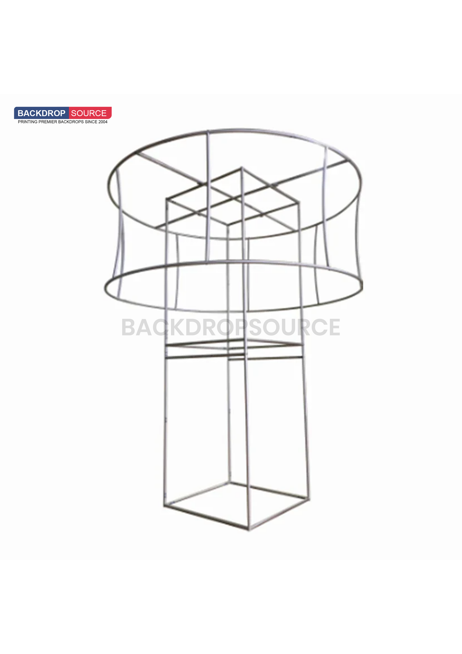 Fabric Tower Column Stand with Circle