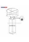Fabric Tower Column Stand with Circle