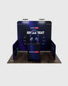 Ultimate 3m x 3m Booth Kit with Backwall, Side Walls, Counter, and Lights