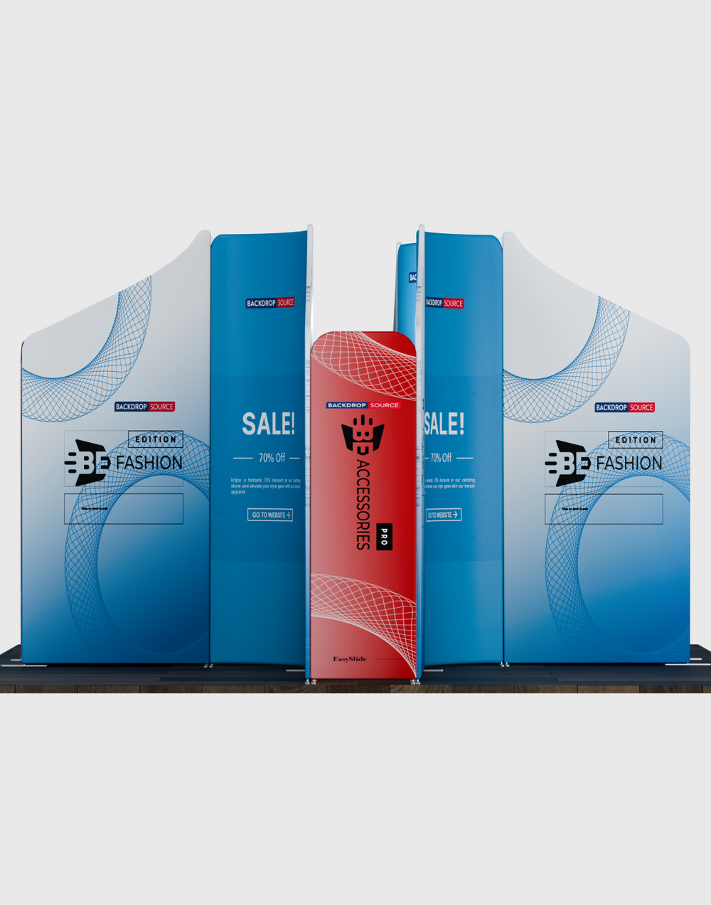 Magnetic Fabric Booth Display - Model 4 (4m x 4m)